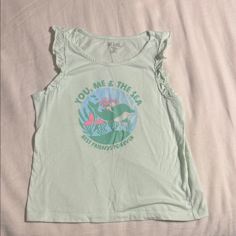 Kids Mint Green Sea Adventure Tank Top